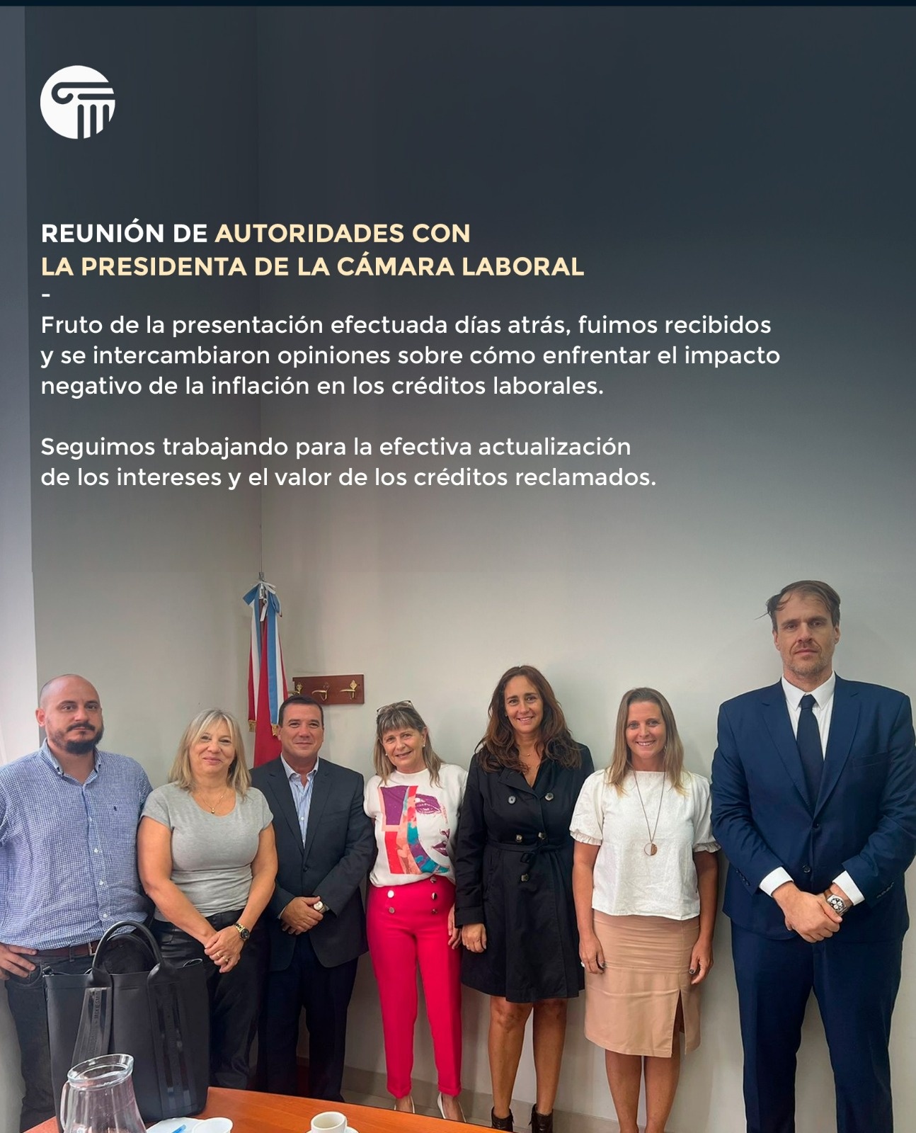 Productiva reunión de autoridades con la presidenta de la Cámara Laboral